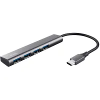 Концентратор Halyx Type-C to 4-Port USB-A 3.2 Grey Trust (24948_TRUST)
