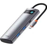Port replicator Baseus 7-in-1 Metal Gleam Series Type-C to HDMI+USB+SD/TF Docking Station (WKWG020113)