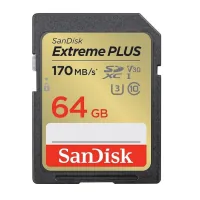 Карта пам'яті SanDisk 64GB SD class 10 UHS-I Extreme PLUS (SDSDXW2-064G-GNCIN)