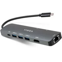 Концентратор Vinga USB-C 3.1 to HDMI+RJ45_1Gbps+3xUSB3.0+SD/TF+PD100W (VHYC8)