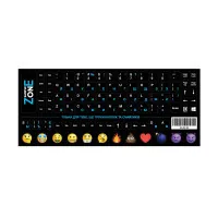 SampleZone Keyboard Sticker Opaque Black White Blue (SZ-BK-BS)