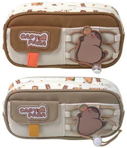 Pencil case "SAFARI" /26713S/ 1 compartment, with a pocket, 22.5x5.5x10.5 cm, Capybara mix (1/24/144)