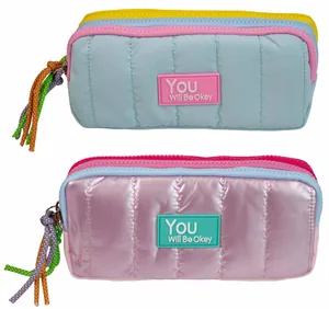 Pencil case "SAFARI" /26735S/ 3 compartments, 21.5x6.5x9.5cm, mix (1/24/144)