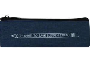 Pencil case "MAXI" /85502/ with a zipper with an elastic band for a notebook, dark blue (1/20)