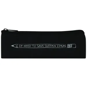 Pencil case "MAXI" /85503/ with a zipper with an elastic band for a notebook, black (1/20)