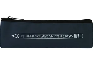 Pencil case "MAXI" /85504/ with a zipper with an elastic band for a notebook, dark gray (1/20)