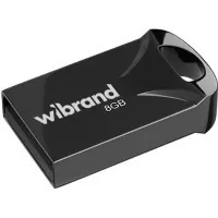 USB флеш накопичувач Wibrand 8GB Hawk Black USB 2.0 (WI2.0/HA8M1B)