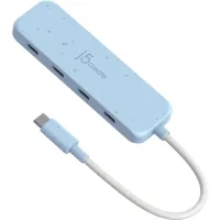 Hub J5create USB-C to 4xUSB-C 3.2 10Gbps cyan (JCH345EC-N)