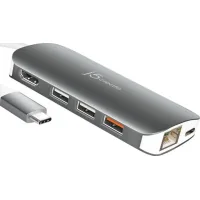 J5create Dock-Station USB-C 9-in-1 Port Replicator (Hub/HDMI/PD/Card Reader) (JCD383-N)