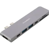 Порт-реплікатор Choetech Dock-Station USB-C 7-in-1 (HDMI/картридер/USB-A/USB-C, for MacBook Pro/Air) (HUB-M14-GY-V2)