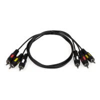Кабель мультимедійний 3xRCA M to 3xRCA M 0.8m Atcom (10808)