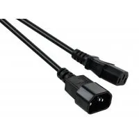 Кабель живлення C13 to C14 1.8m 0.5mm2 copper Vinga (VCPP5C13141.8BK)