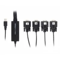 Adapter USB 2.0 to 4xCOM (9+25pin) 1.4m Viewcon (VE671)