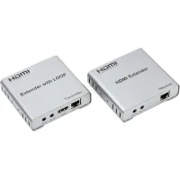 Adapter HDMI 4K/30hz, up to 100m via CAT5E/6, loop-out (HDES12-LOOP) PowerPlant (CA912964)