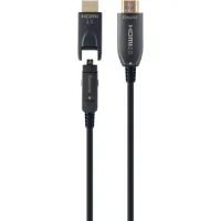 Кабель мультимедійний HDMI M to HDMI M 30.0m V2.0 AOC 4K60Hz gold Cablexpert (CCBP-HDMID-AOC-30M)