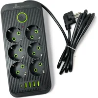 Network power filter XoKo XK-SP6-4-1-BK