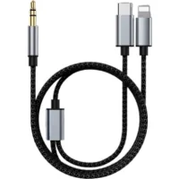 Multimedia cable 3.5mm M to USB-C + Lightning 1.15m XoKo (XK-MH-232)