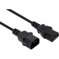 Power cable C13 to C14 3.0m 1mm2 Vinga (VCPP1C13143BK)