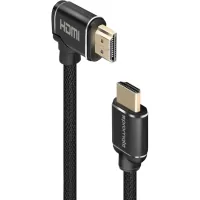 Multimedia cable HDMI M to HDMI M V2.0 5.0m 90° corner Promate (prolink4k1-500.black)