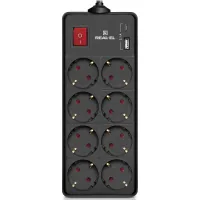 Network power filter REAL-EL RS-PROTECT 805 3m, black (EL122300043)