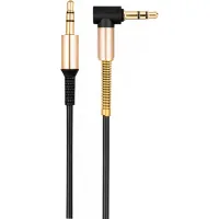 Multimedia cable 3.5mm M to 3.5mm M 1.0m 90° corner Black HOCO (6957531025665)