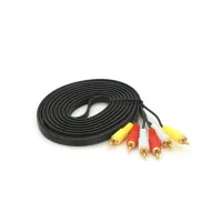 Кабель мультимедійний 3xRCA M to 3xRCA M 5.0m black Voltronic (YT-3хRCA(M)/3хRCA(M)-5.0G)