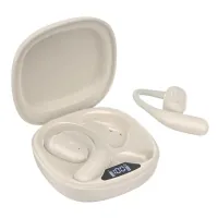 Choetech Open-ear headphones with LED display Beige (BH-T25-SK)