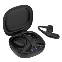 Choetech Open-ear headphones with LED display Black (BH-T25-BK)