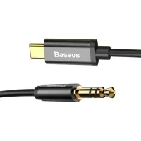 Кабель мультимедійний USB-C to 3.5mm M 1.2m black Baseus (CAM01-01)