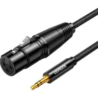 Multimedia cable 3.5mm M to XLR F 2.0m AV182 black Ugreen (20244)
