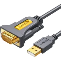 Data transfer cable USB to COM M 1.5m DB9 RS-232 CR104 black Ugreen (20211)