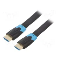 Кабель мультимедійний HDMI M to HDMI M 10.0m 1080p60Hz flat black Vention (AAKBL)