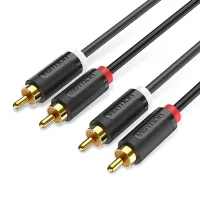 Multimedia cable 2xRCA M to 2xRCA M 1.5m black Vention (BCMBG)