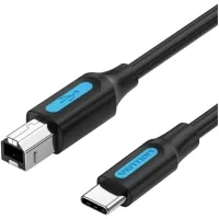 Printer cable USB-C 2.0 to BM 1.5m 2A black Vention (CQUBG)