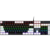 Keyboard Vinga KBGM-095 LED Brown Switch USB White/Black (KBGM-095BR White/Black)
