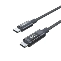 Data cable USB-C to USB-C 1.2m PD60W digital display nylon gray Choetech (XCC-1068-GY)