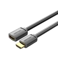 Multimedia cable HDMI M to HDMI F 0.5m 4K60Hz black Vention (AHCBD)