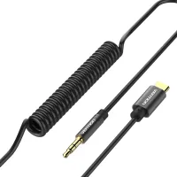 Кабель мультимедійний USB-C to 3.5mm M 1.0m black Vention (BGABF)