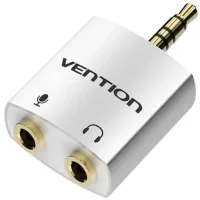Adapter 3.5mm M to 2x3.5mm F (4pin) gray Vention (BDBW0)