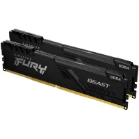 Computer memory module DDR4 16GB (2x8GB) 3600 MHz Fury Beast Black Kingston Fury (ex.HyperX) (KF436C17BBK2/16)