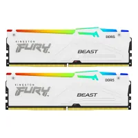 Computer memory module DDR5 64GB (2x32GB) 6000 MHz Beast White RGB Kingston Fury (ex.HyperX) (KF560C36BWEAK2-64)