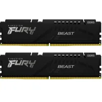 Модуль пам'яті для комп'ютера DDR5 16GB (2x8GB) 5200 MHz FURY Beast Black Kingston Fury (ex.HyperX) (KF552C40BBK2-16)