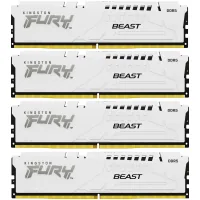 Computer memory module DDR5 128GB (4x32GB) 5600 MHz FURY Beast White Kingston Fury (ex.HyperX) (KF556C40BWK4-128)