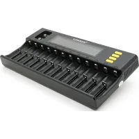 Battery charger Liitokala 12 Slots+2, Ni-Mh/Li-ion/LiFePo4/Krona, LED+LCD (Lii-S12)
