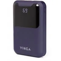 Universal battery Vinga 10000 mAh Display soft touch purple (BTPB0310LEDROP)