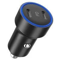 Choetech car charger 2xUSB-C 40W PD black (С0054-BK)