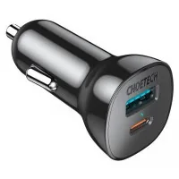 Charger Choetech car USB-A/USB-C 20W QC3.0/PD black (TC0005-BK)