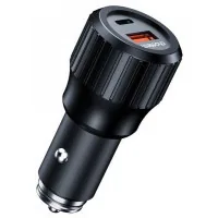Choetech car charger USB-A/USB-C 63W QC3.0/PD/PPS black (TC0010-BK)