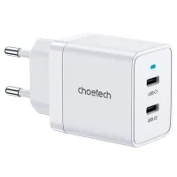 Charger Choetech 2xUSB-C 40W PD/QC/PPS (Q5006-EU-WH)