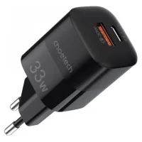 Charger Choetech GaN USB-A/USB-C 33W QC3.0/PD/PPS (PD5006-EU-BK)